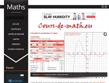 Tablet Screenshot of cours-de-math.eu