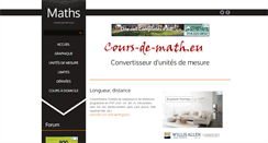 Desktop Screenshot of conversion-unite.cours-de-math.eu