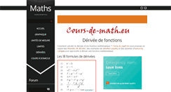 Desktop Screenshot of derivee.cours-de-math.eu
