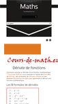 Mobile Screenshot of derivee.cours-de-math.eu