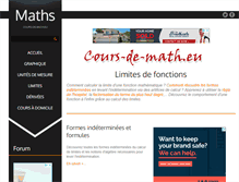Tablet Screenshot of limite.cours-de-math.eu